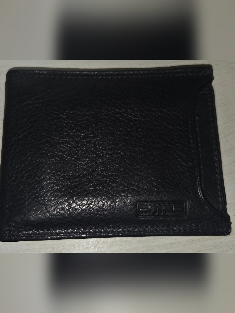 Fossil Black Leather Card & Key Holder